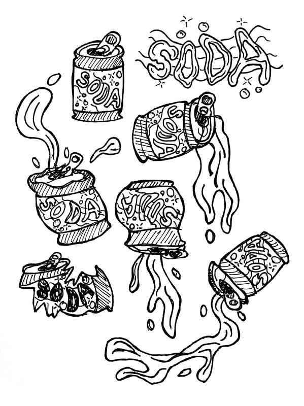 Soda Sketch Page - Digital Print